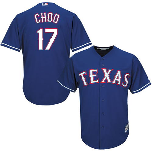 Rangers #17 Shin-Soo Choo Blue Cool Base Stitched Youth MLB Jersey - Click Image to Close